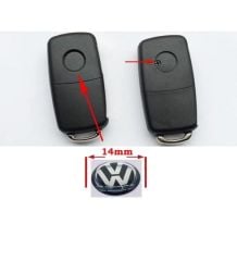 Anahtar Logosu 12mm - Volkswagen Siyah