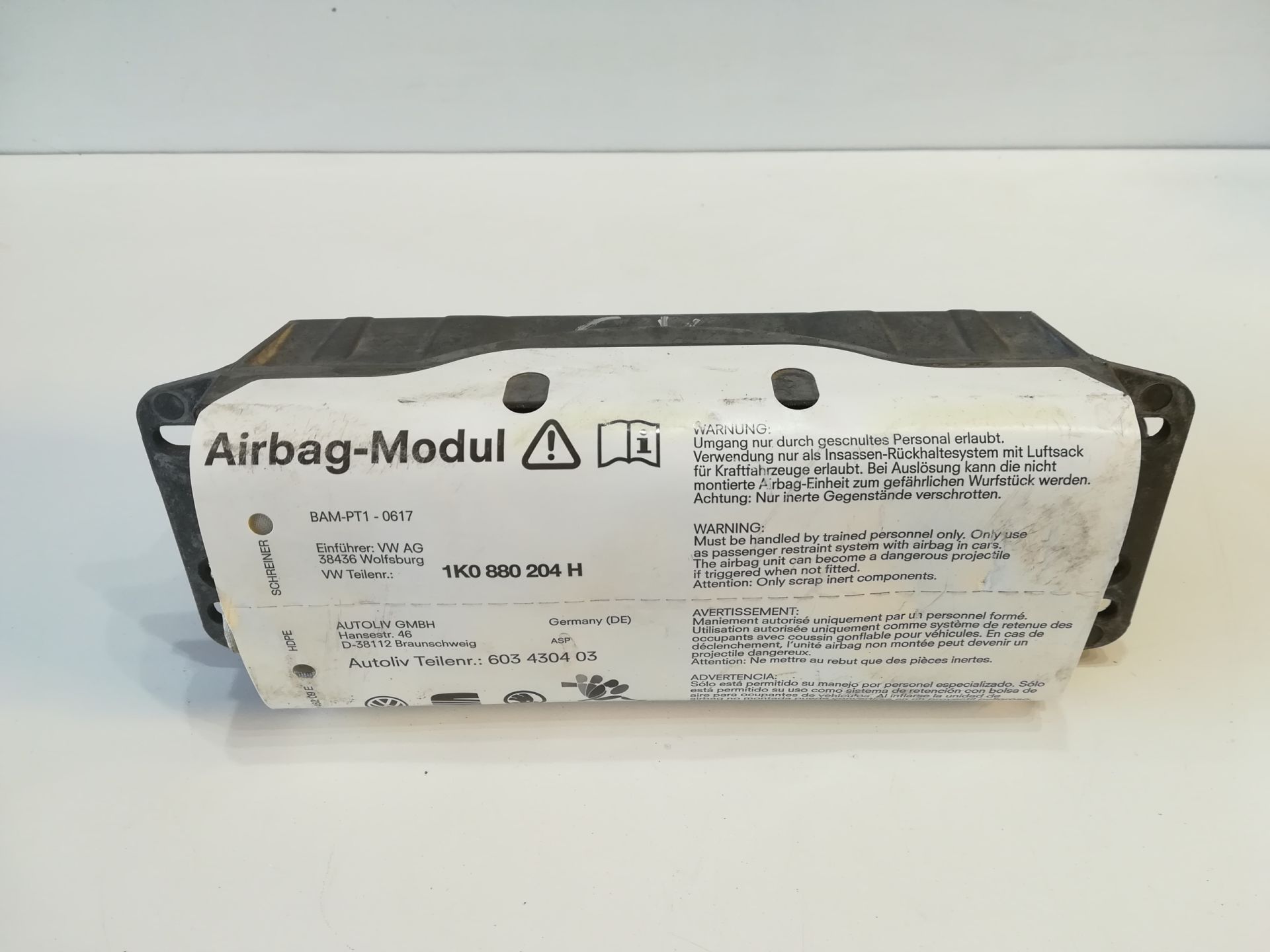 Yolcu Airbag - Eos - 2006 - 2008